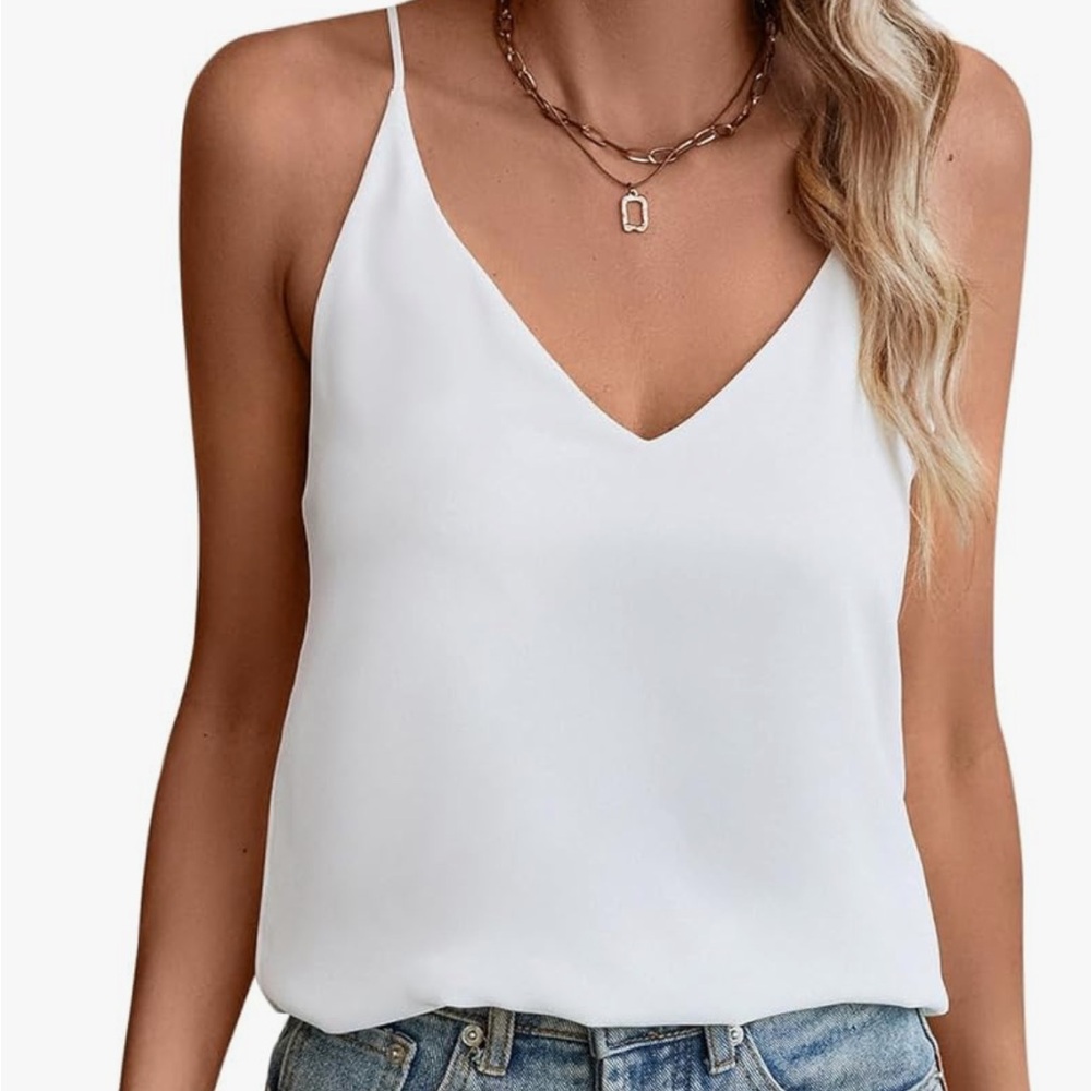 Chiffon Spaghetti Strap Tank